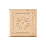 Maple 4" Sunflower Design Plinth Block