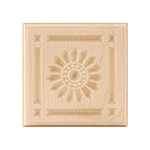 Maple 4-1/2" Sunflower Design Plinth Block