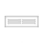 African Mahogany 2-1/4" x 10" Hardwood Register Grill