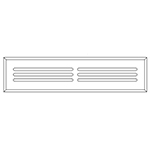 White Oak 2-1/4" x 14" Hardwood Register Grill