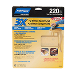 Norton 220 Grit Sandpaper 3 Pack