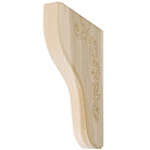 Maple Floral Carved 1-1/2" Mantle Bracket