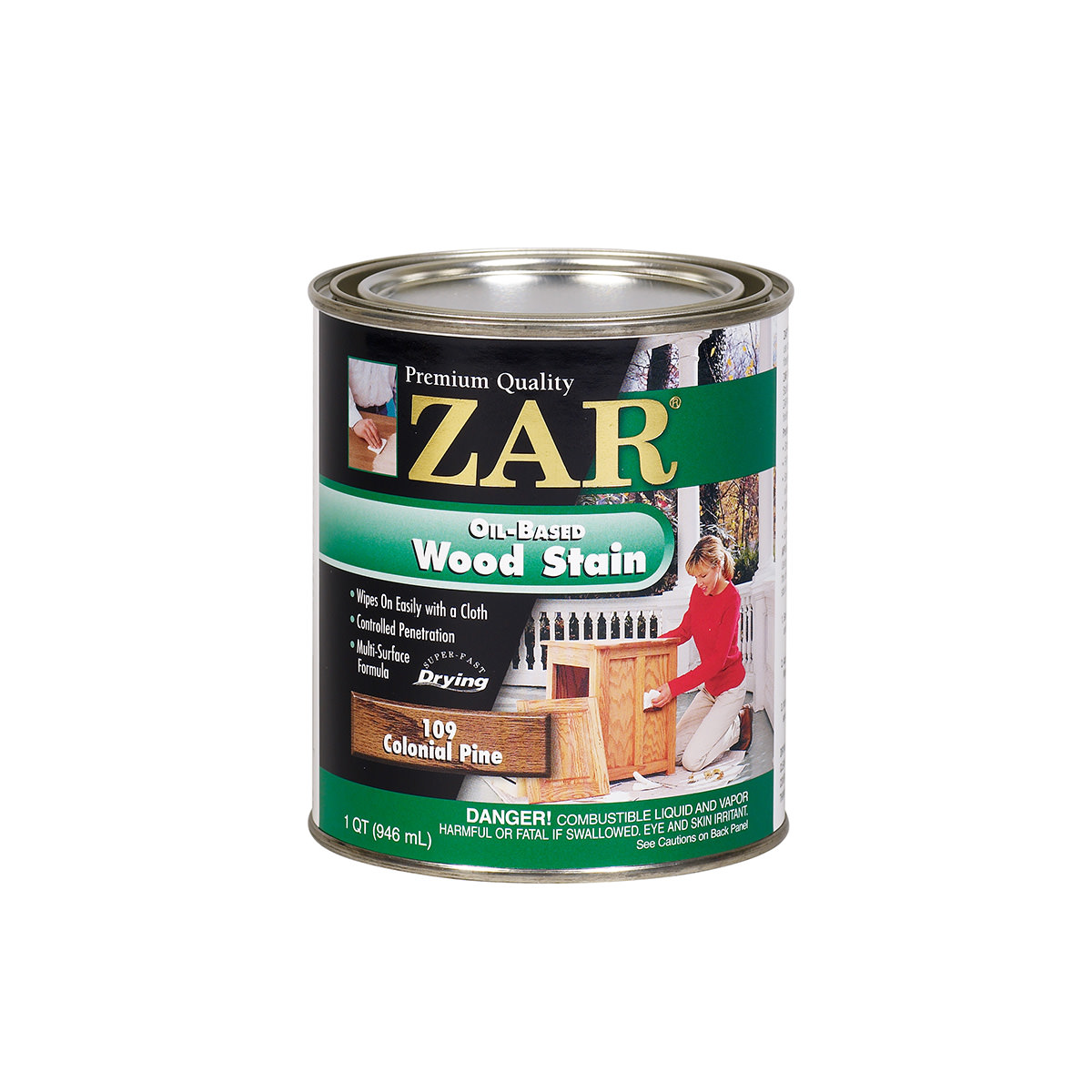 Zar Colonial Pine 109 Oil Based Wood Stain Quart