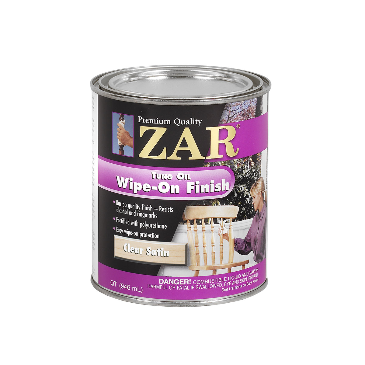ZAR Wipe On Tung Oil 268 Satin Finish Quart