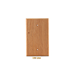 African Mahogany Hardwood Blank Cover Plate