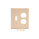 Ash Hardwood Switch/Receptacle Cover Plate
