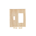 Ash Hardwood Single Switch/GFI Cover Plate