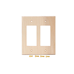 Ash Hardwood Double GFI Cover Plate