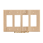 Ash Hardwood Quad GFI Cover Plate