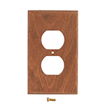 Brazilian Cherry Hardwood Receptacle Cover Plate