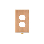 Cherry Hardwood Receptacle Cover Plate