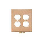 Cherry Hardwood Double Receptacle Cover Plate