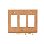 Cherry Hardwood Triple GFI Cover Plate