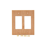 Cherry Hardwood Double GFI Cover Plate