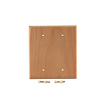 Cherry Hardwood Double Blank Cover Plate