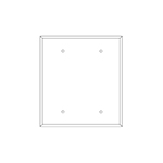 Ash Hardwood Double Blank Cover Plate