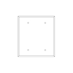 Alder Hardwood Double Blank Cover Plate