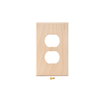 Maple Hardwood Receptacle Cover Plate