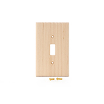 Maple Hardwood Single Switch Cover Plate