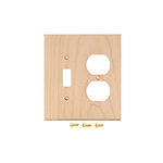 Maple Hardwood Switch/Receptacle Cover Plate