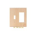 Maple Hardwood Single Switch/GFI Cover Plate