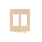 Maple Hardwood Double GFI Cover Plate