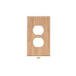 Hickory Hardwood Receptacle Cover Plate