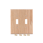 Hickory Hardwood Double Switch Cover Plate