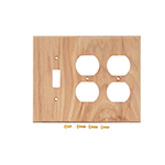 Hickory Hardwood Switch/Double Receptable Cover Plate