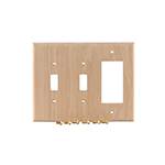Hickory Hardwood Double Switch Single GFI Cover Plate