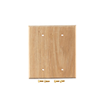 Hickory Hardwood Double Blank Cover Plate