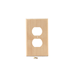 Alder Hardwood Receptacle Cover Plate