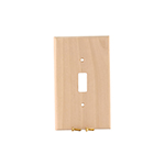 Alder Hardwood Single Switch Cover Plate