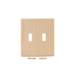 Alder Hardwood Double Switch Cover Plate
