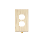 Poplar Hardwood Receptacle Cover Plate