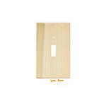 Poplar Hardwood Single Switch Cover Plate