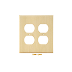 Poplar Hardwood Double Receptacle Cover Plate