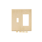 Poplar Hardwood Single Switch/GFI Cover Plate