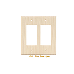 Poplar Hardwood Double GFI Cover Plate