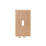 Quarter Sawn White Oak Hardwood Single Switch Cover Plate