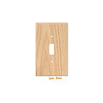 Red Oak Hardwood Single Switch Cover Plate