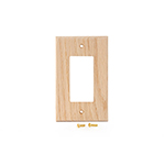 Red Oak Hardwood Single GFI Cover Plate