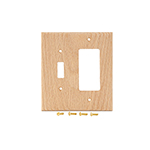 Red Oak Hardwood Single Switch/GFI Cover Plate