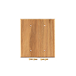 Red Oak Hardwood Double Blank Cover Plate
