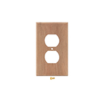 Walnut Hardwood Receptacle Cover Plate