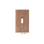 Walnut Hardwood Single Switch Cover Plate