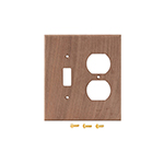 Walnut Hardwood Switch/Receptacle Cover Plate