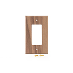 Walnut Hardwood Single GFI Cover Plate