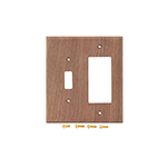Walnut Hardwood Single Switch/GFI Cover Plate