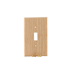 White Oak Hardwood Single Switch Cover Plate